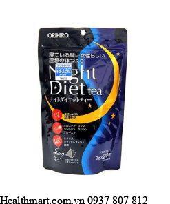 Trà giảm cân Orihiro night diet tea 20 gói của Nhật 2021 2022 hot