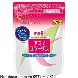 bột collagen meiji amino hồng Nhật mẫu mới 2021 2022