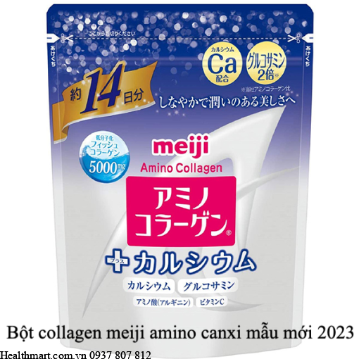 Bột collagen meiji amino plus canxi của Nhật
