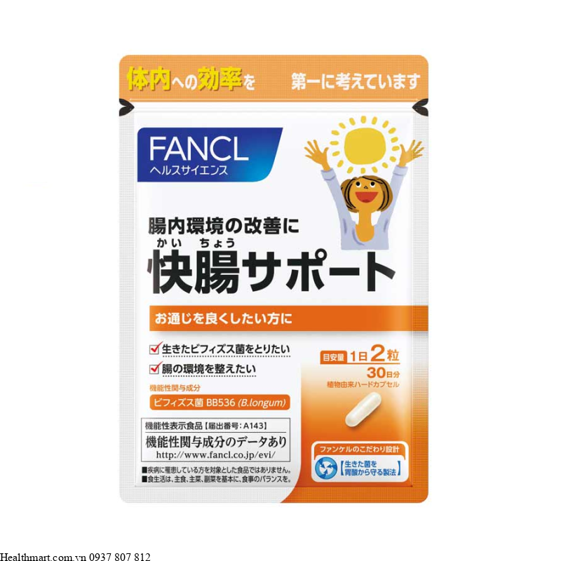 Viên uống Fancl Bifidobacterium BB536 60 viên