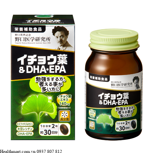 Viên uống Noguchi ginkgo biloba, DHA & EPA 60 viên