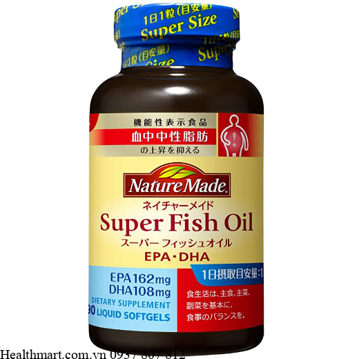 Dầu cá Nature Made Super Fish Oil DHA & EPA 90 viên