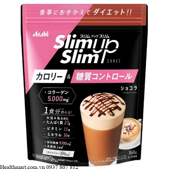 Sinh tố Asahi slim up socola 360g