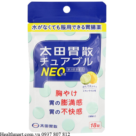 Viên nhai Ohta's NEO giảm đau bụng 18 viên