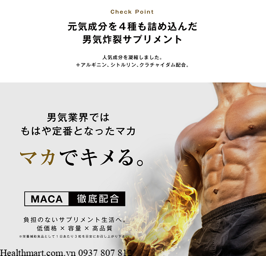 Maca rush muscle supplement của Nhật 90 viên