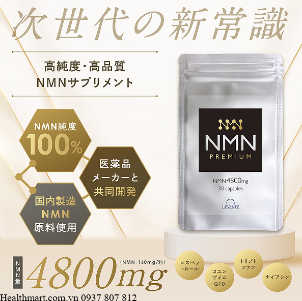 Viên NMN Premium 4800mg Levante của Nhật 30 viên